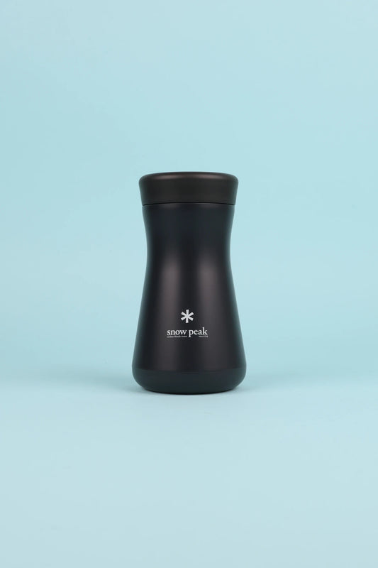 Snow Peak Stainless Vacuum Tsuzumi Bottle 350 - Black | Coffee Outdoors