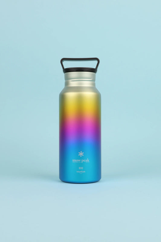 Snow Peak Titanium Aurora Bottle 800 - Rainbow | Coffee Outdoors
