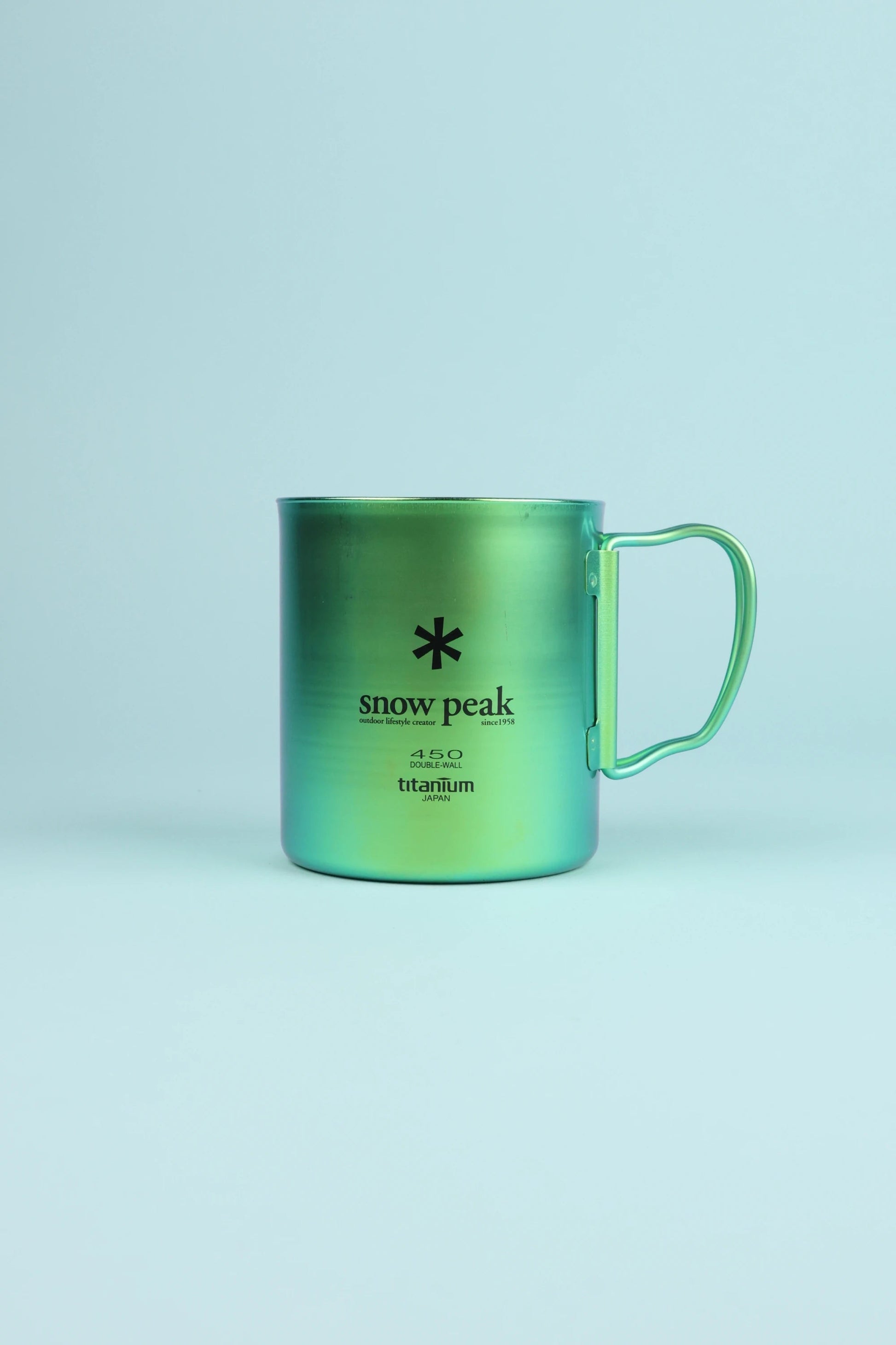 Snow Peak Titanium Double Wall Cup 450 - Green | Coffee Outdoors