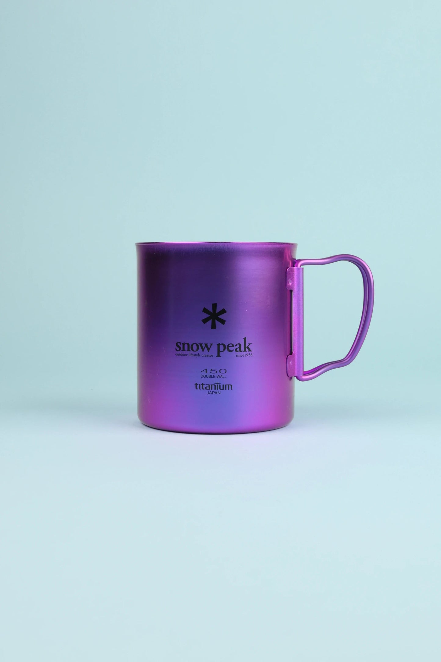 Snow Peak Titanium Double Wall Cup 450 - Purple | Coffee Outdoors