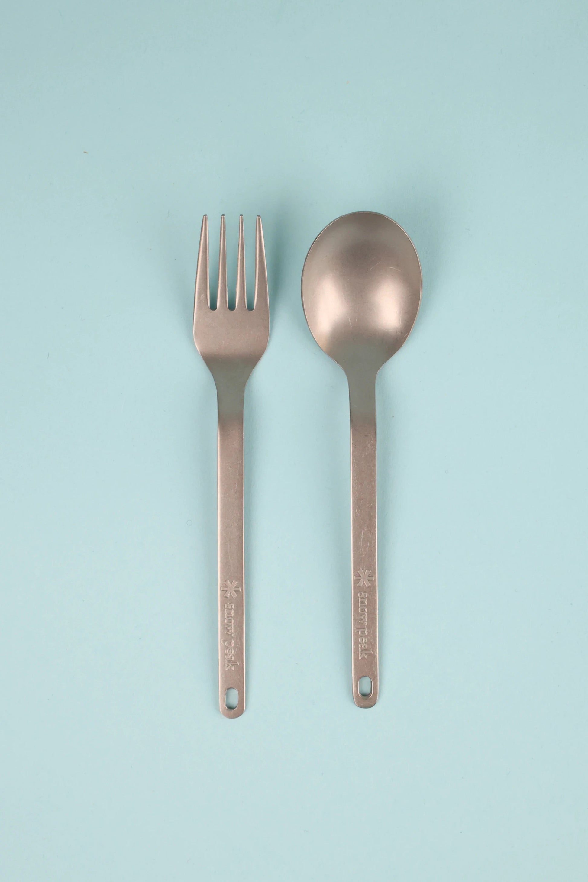 Snow Peak Titanium Fork & Spoon Set | Coffee Outdoors