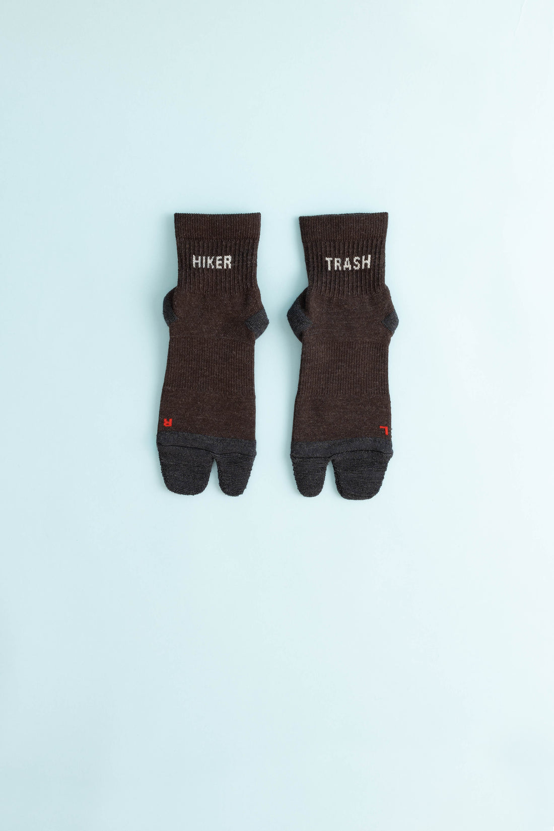 Zen Monk Tabi Socks - Dark Brown/Charcoal