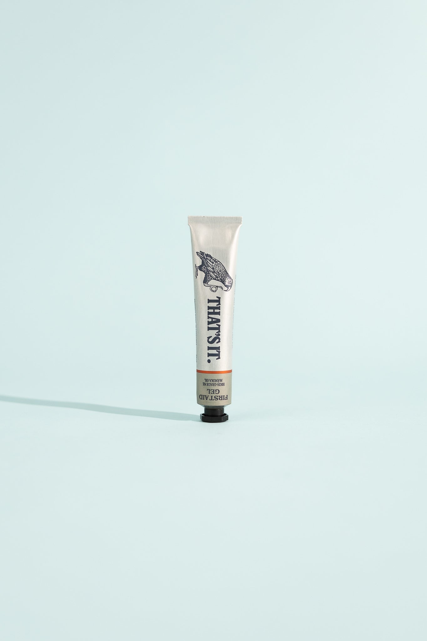 First Aid Gel - 25ml tube standing against a light blue background, essential for your first aid kit.