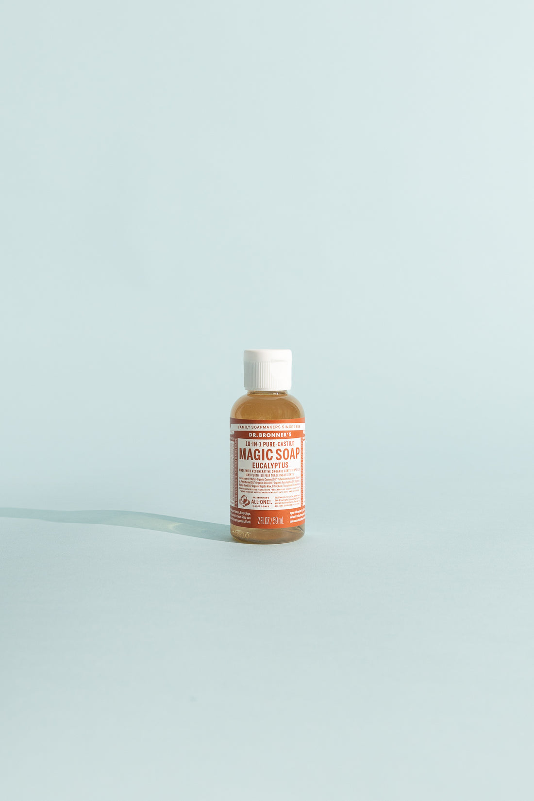 Dr Bronner's Eucalyptus Pure-Castile Liquid Soap - 59ml, view 1.