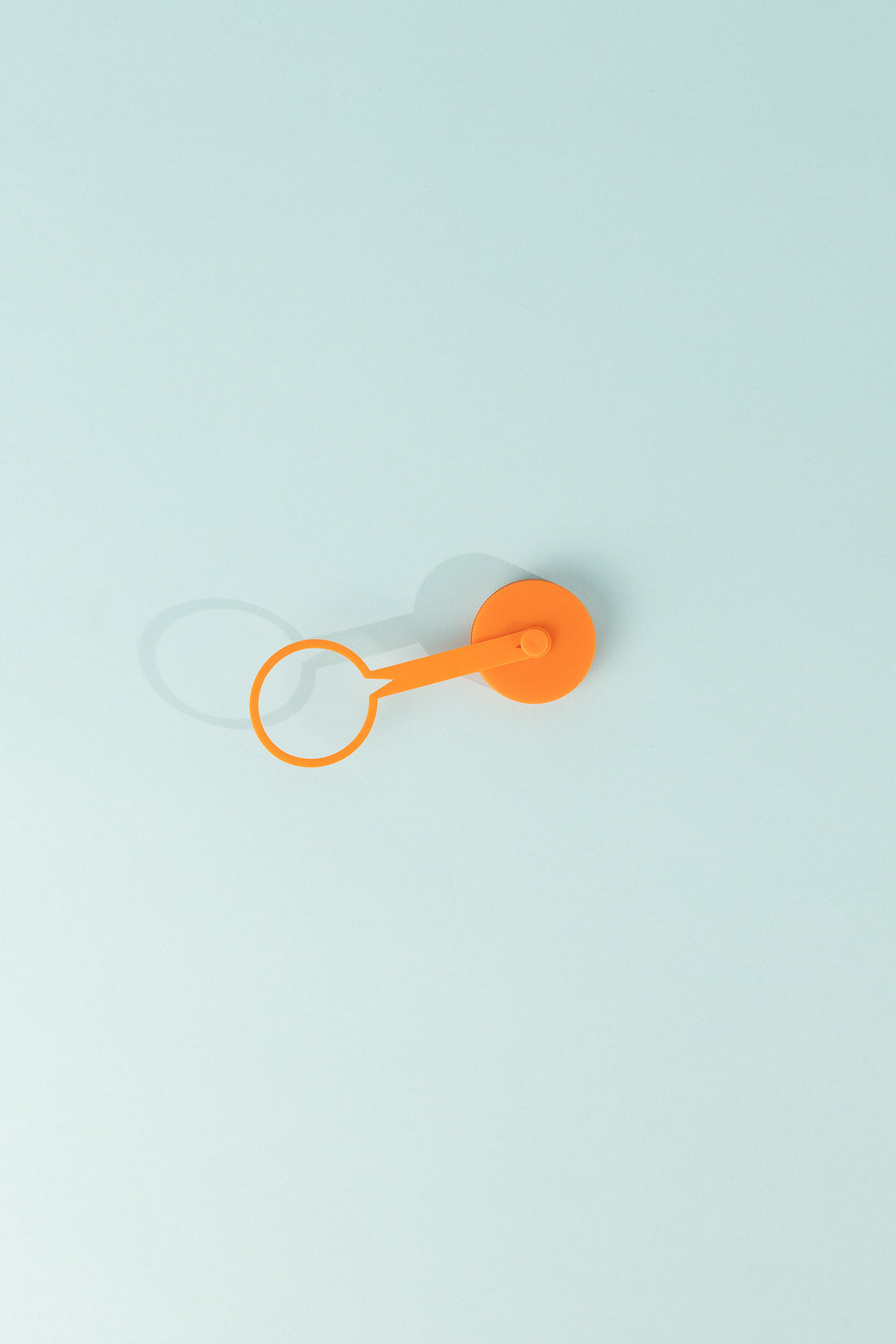 Replacement Tethered Cap 42mm Thread in vibrant orange, designed for CNOC 42mm products.