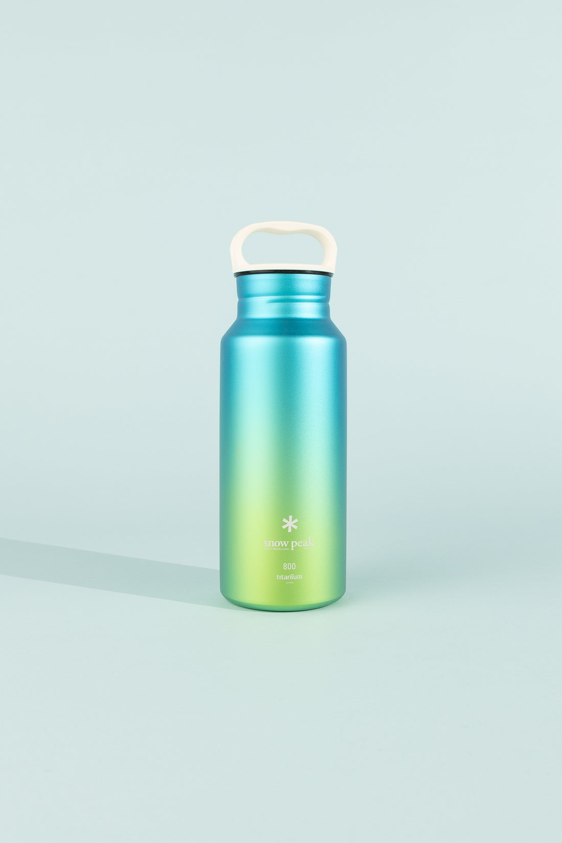 Snow Peak Titanium Aurora Bottle 800 in Ocean, view 1.