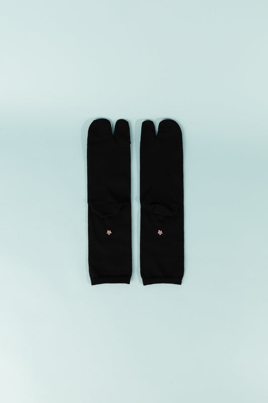 Laceflower Baselayer Tabi Socks - Black