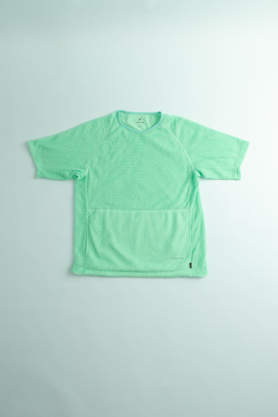 Snow Peak Alpha Direct Short Sleeve T-Shirt in Light Green, view 1.