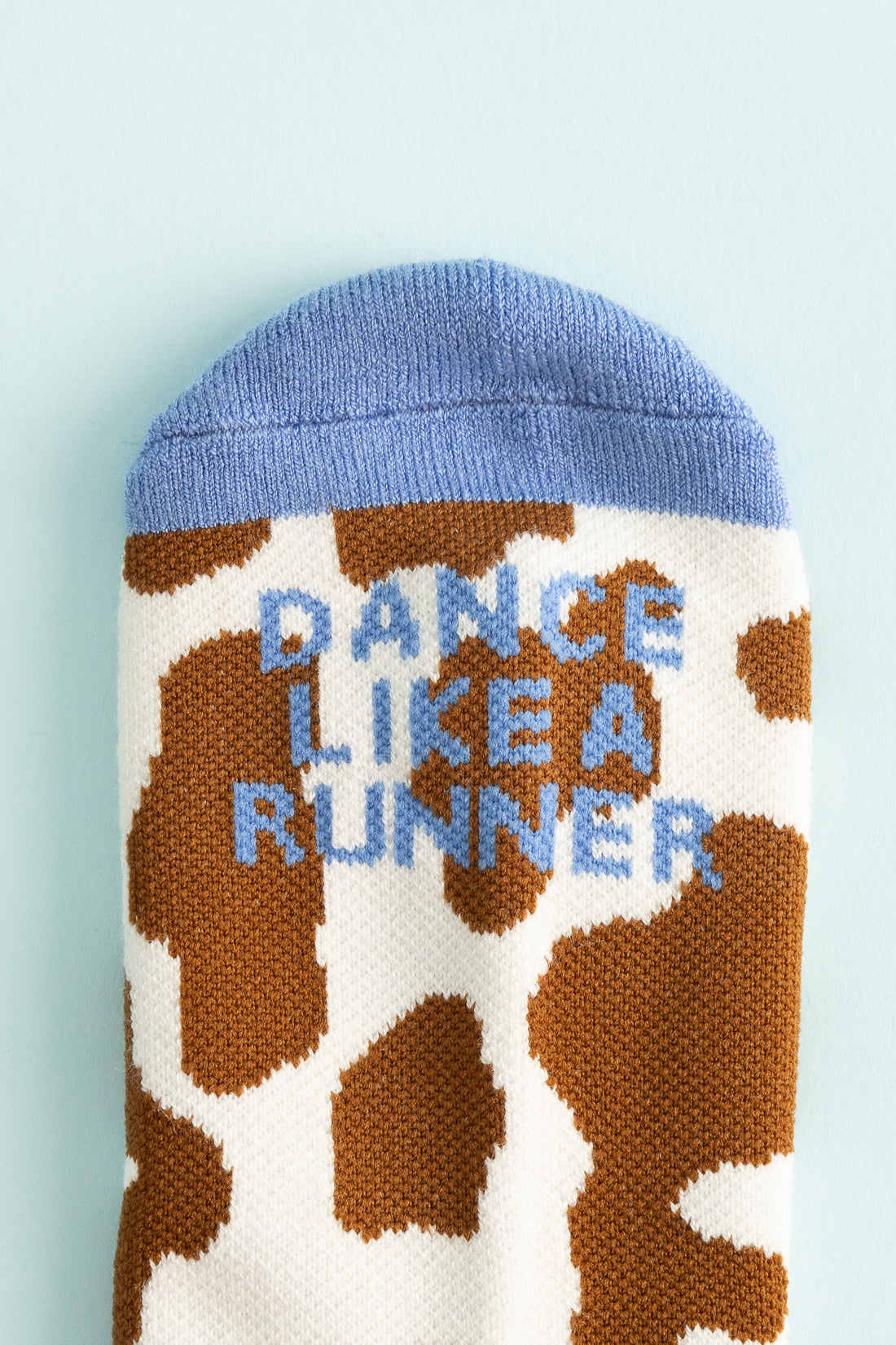 Alex Zono Feet Huggers Socks in Dance Like A Runner Cow Print, view 2.