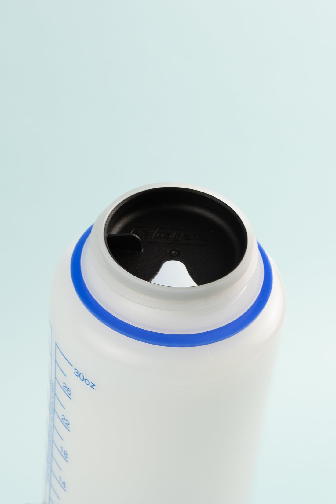Easy Sipper - Black top view with wide opening designed for easy sipping from Nalgene 1L bottles.