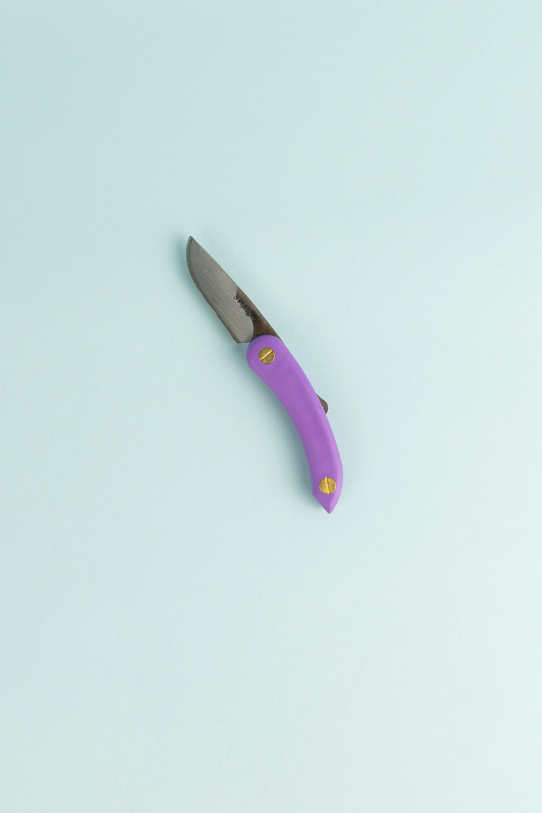 Peasant Knife Mini - Mauve with a vibrant purple handle and high grade carbon blade steel