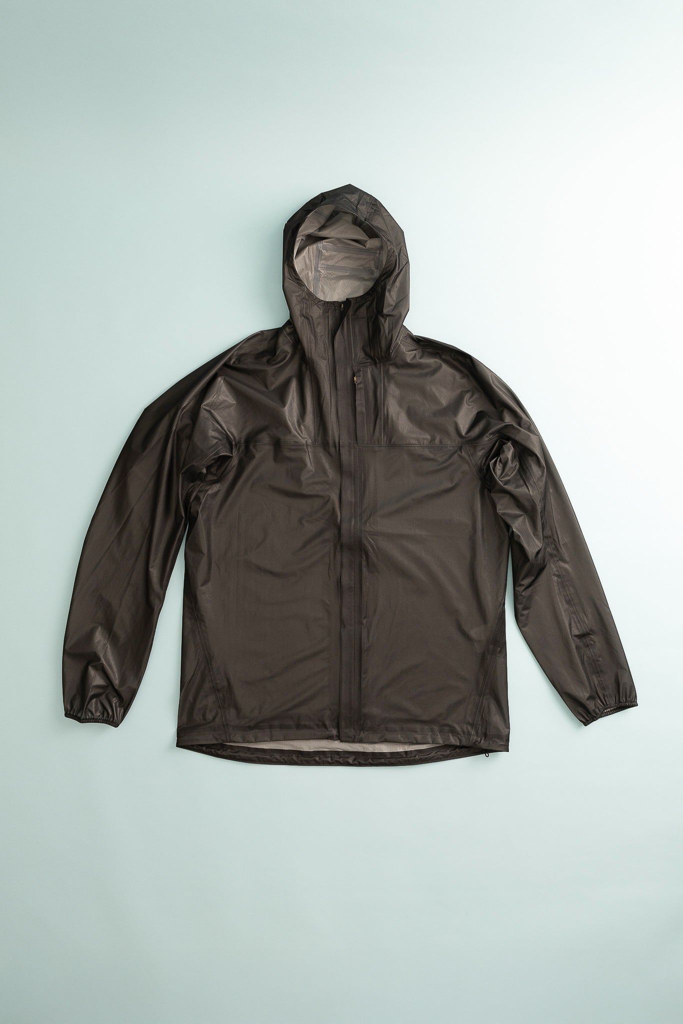 Mens The Orange Jacket - True Black, lightweight waterproof shell jacket with hood.