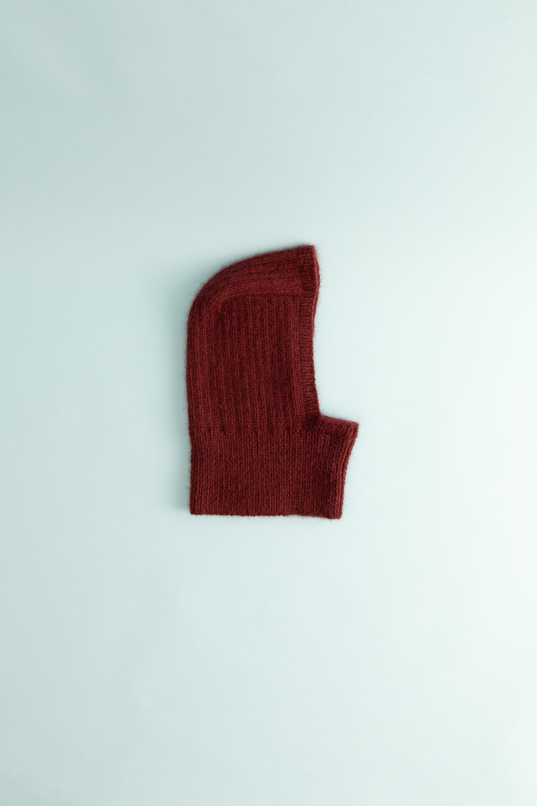 Burgundy Balaclava made from soft possum merino yarn, handknitted in New Zealand for ultimate warmth and comfort.