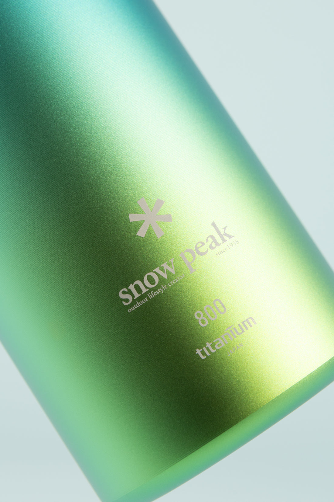 Snow Peak Titanium Aurora Bottle 800 in Ocean, view 2.