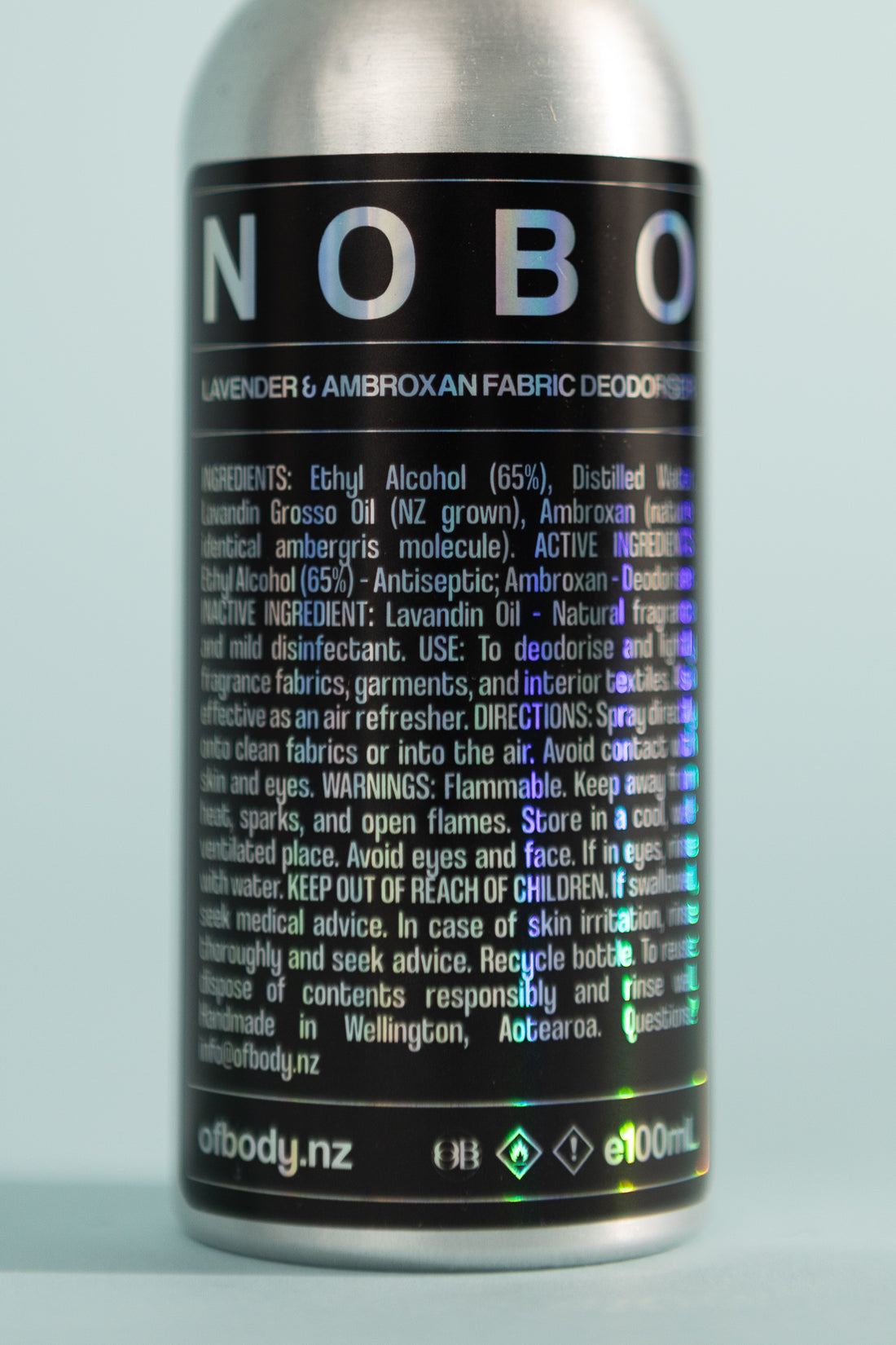 OF BODY NOBO Fabric Deodorising Spray - 100ml, view 2.