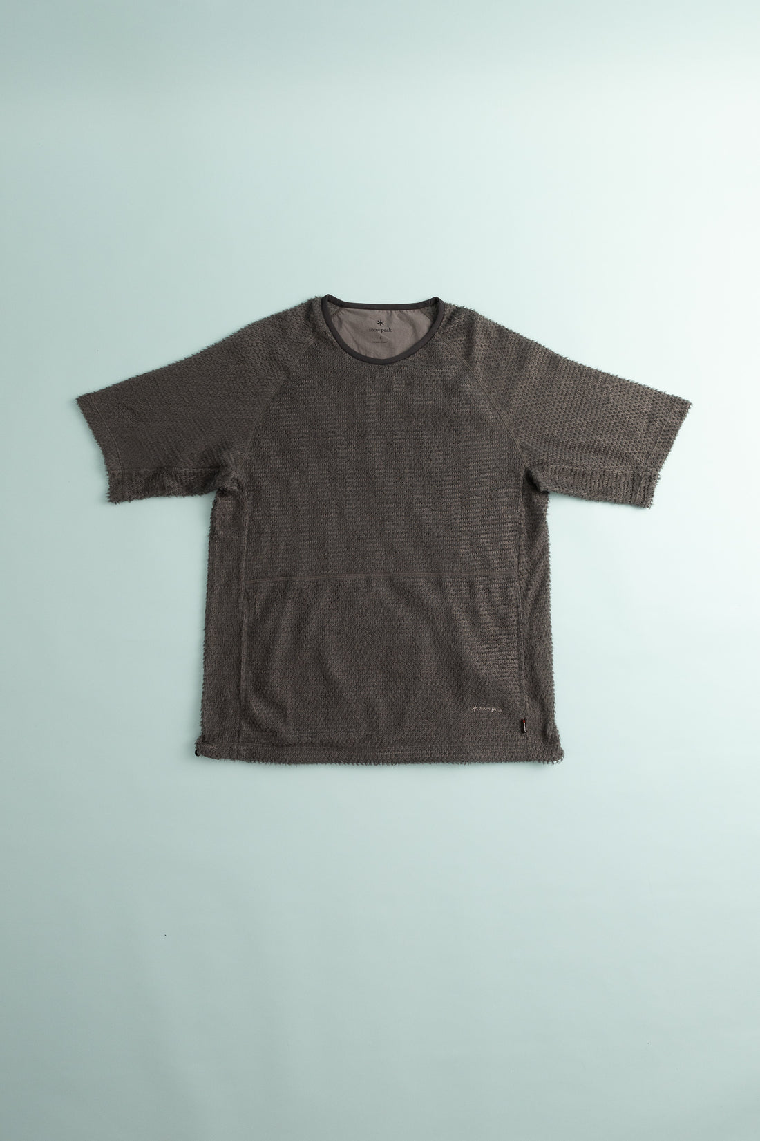 Snow Peak Alpha Direct Short Sleeve T-Shirt in Charcoal, view 1.