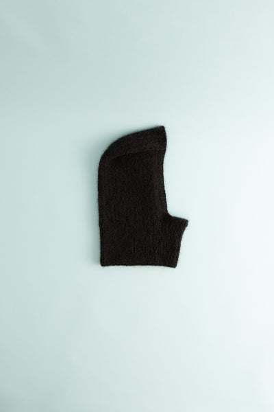 Balaclava - Black made from soft possum merino yarn, handknitted, providing warmth and comfort.