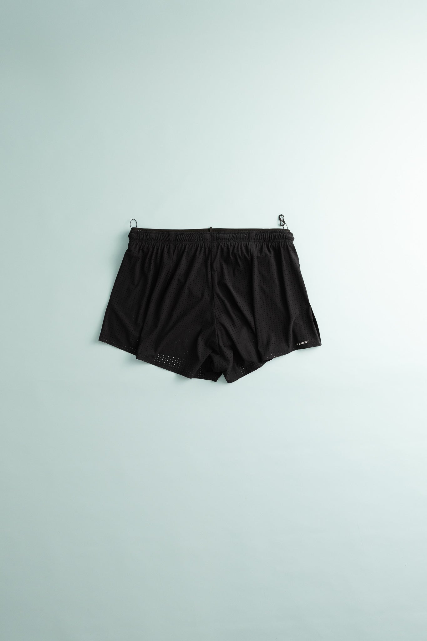 Mens Space-O™ 2.5" Shorts in black, made from lightweight perforated micro jersey fabric.