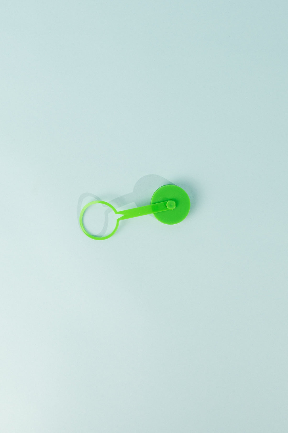Replacement Tethered Cap for 42mm threaded neck with a tether in vibrant green color.