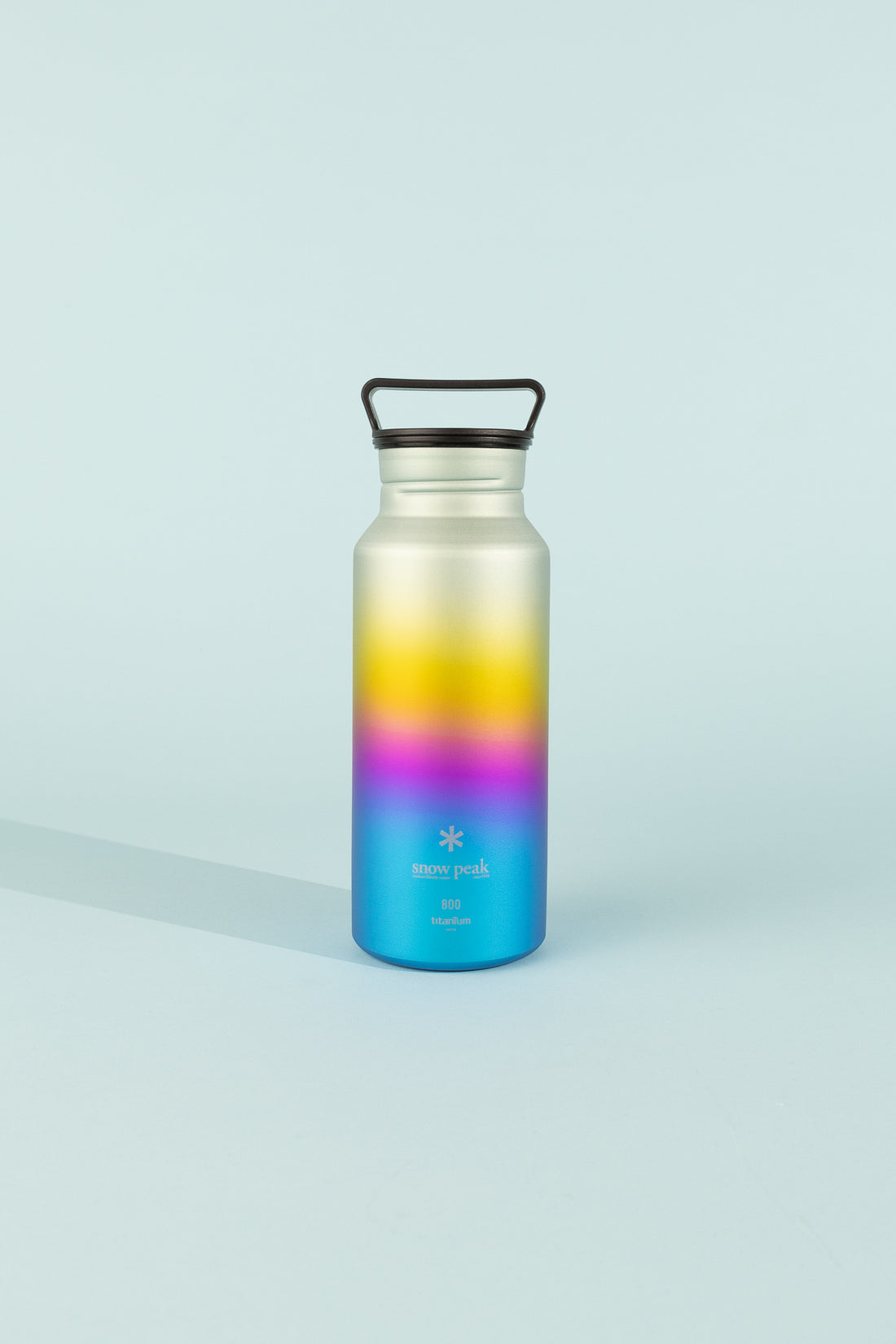 Snow Peak Titanium Aurora Bottle 800 in Rainbow, view 3.
