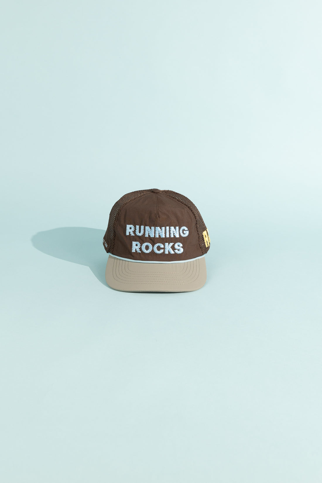 Alex Zono Trucker Hat in Running Rocks Brown, view 1.