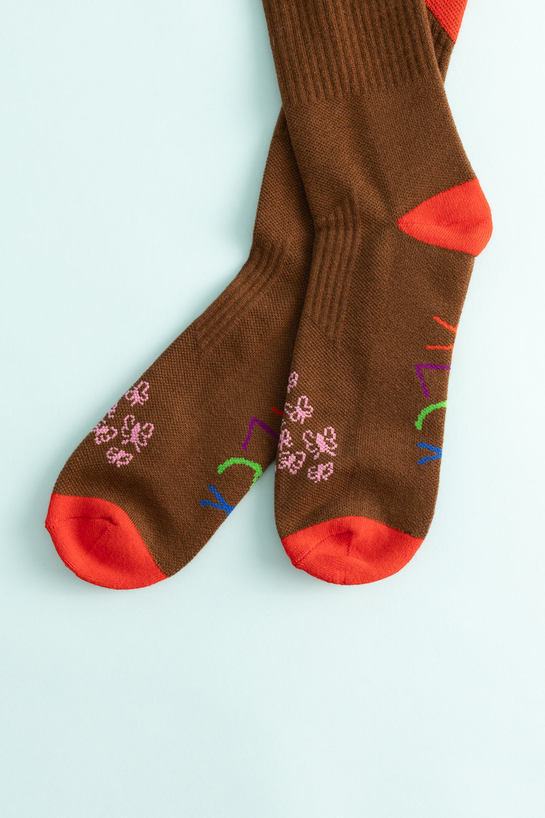 Alex Zono Feet Huggers Socks in Butterflies Brown, view 3.