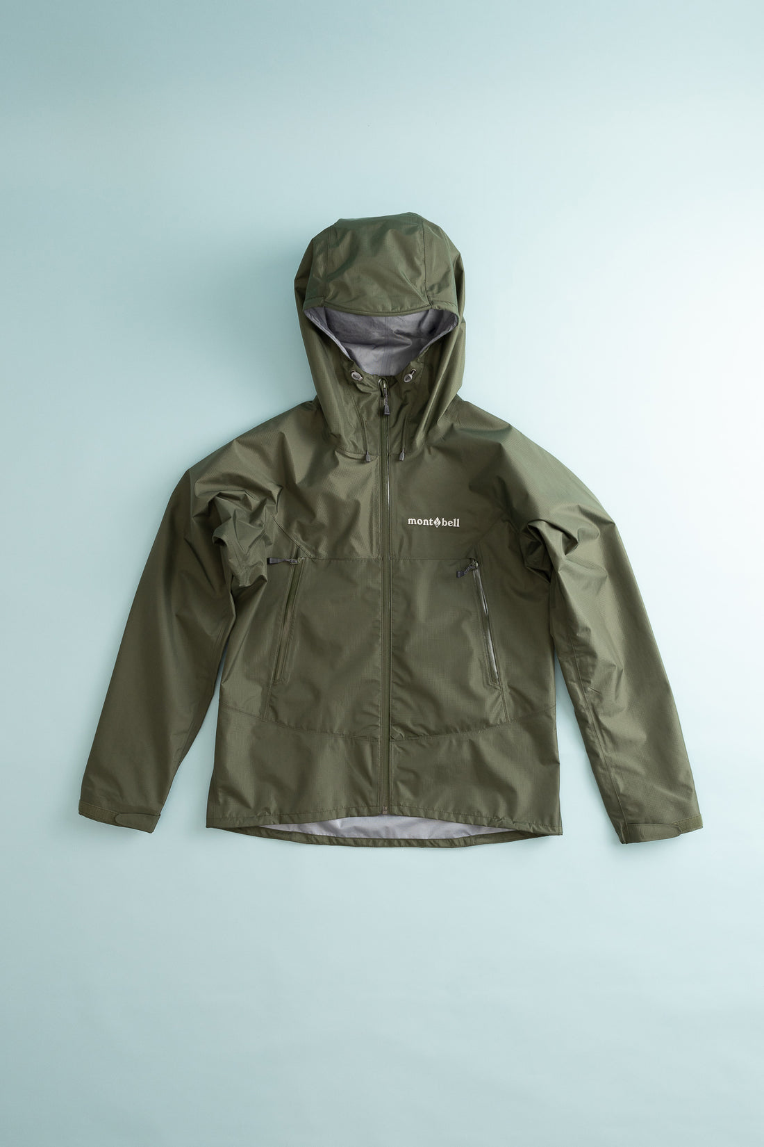 Montbell US Women's Rain Trekker Jacket in Khaki, view 1.