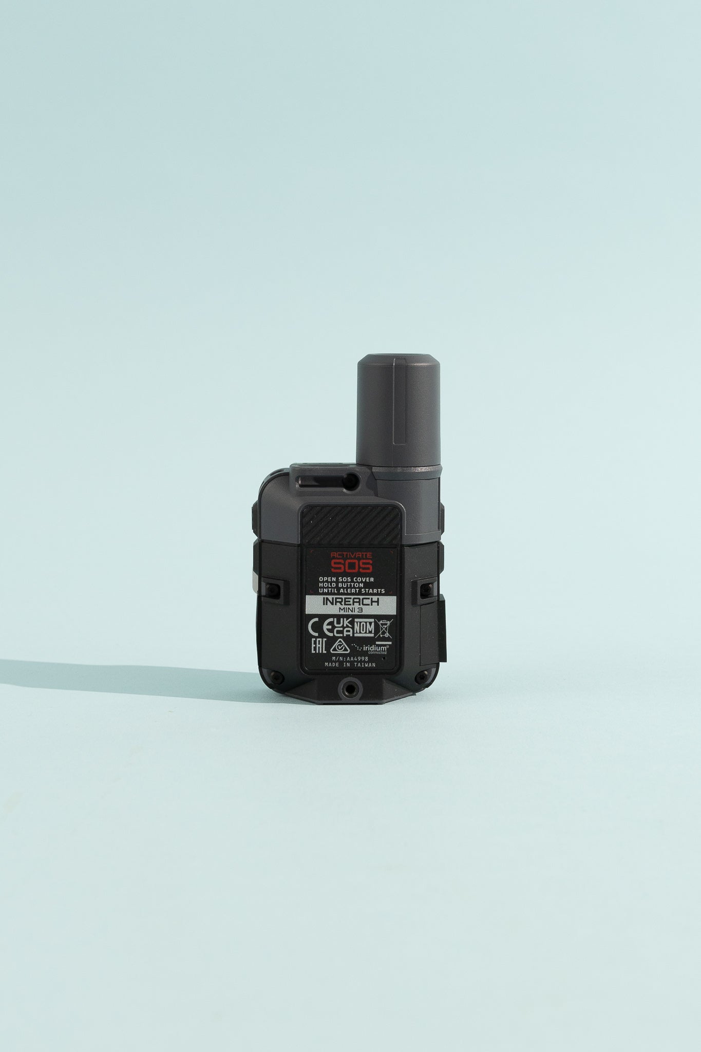 Garmin inReach® Mini 3 compact satellite communicator back view with updated design and features.