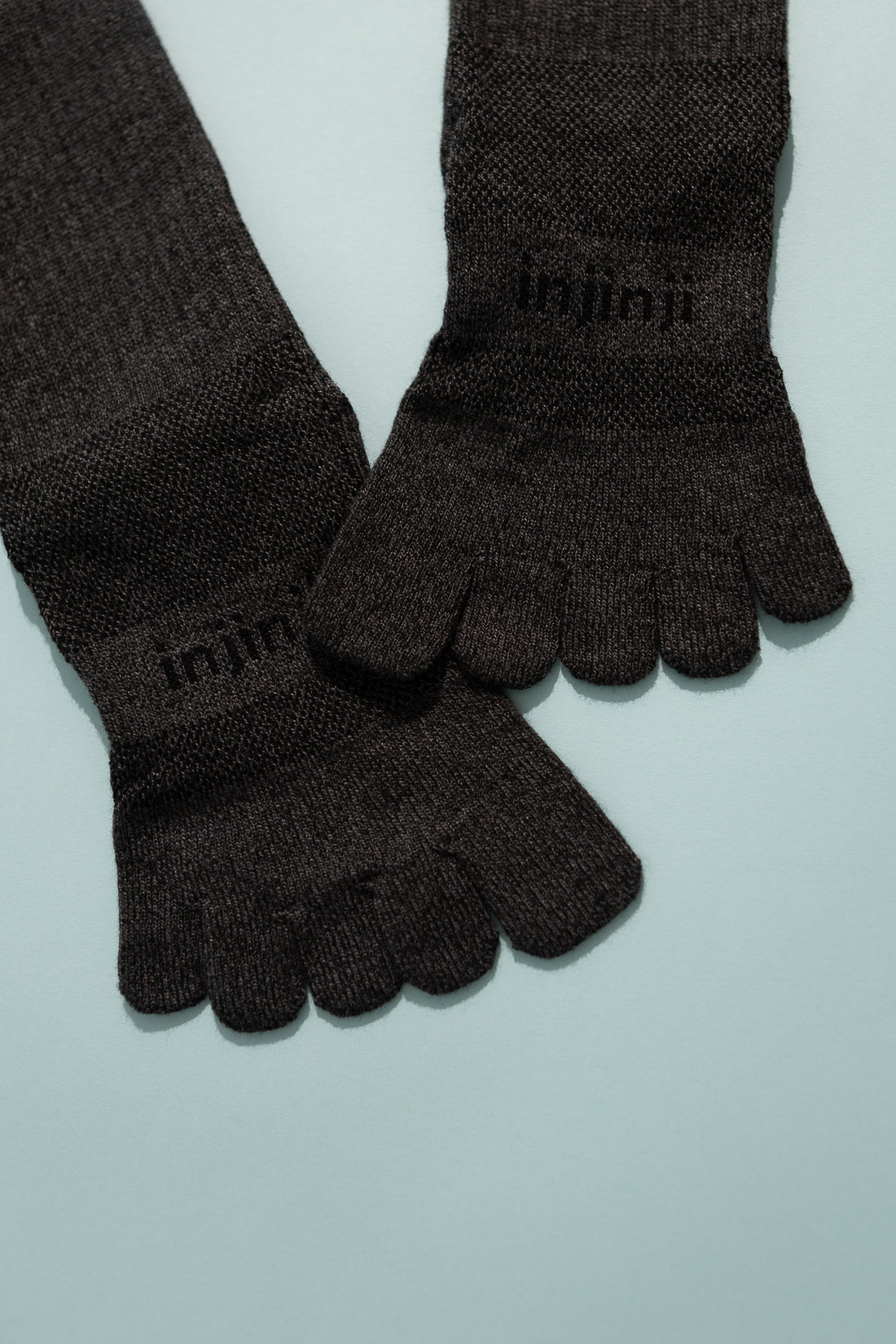 Injinji Coolmax Trail Toe Socks in Granite, view 5.