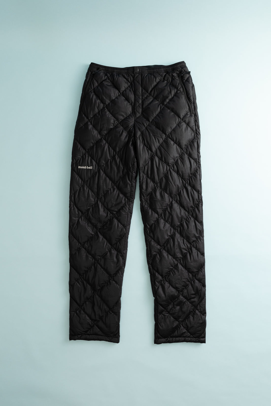 Montbell US Men's Superior 800 Down Pants in Black, view 2.