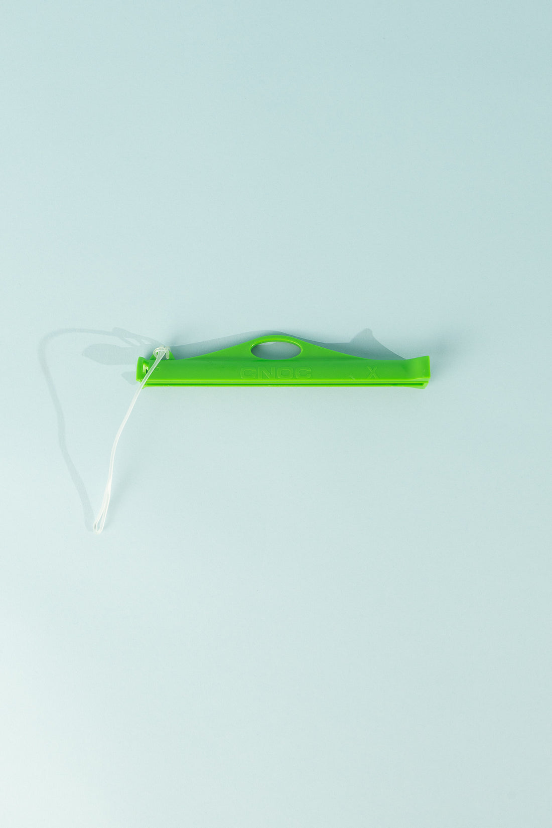 CNOC Replacement Tethered SliderX in green with a hang loop for gravity filtering.
