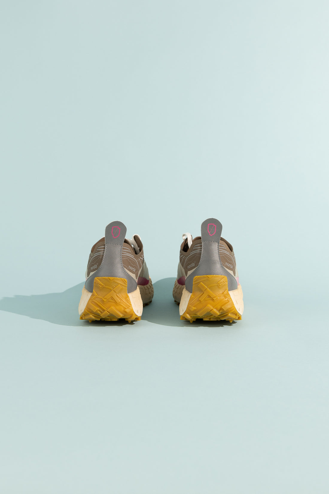 Back view of the Norda 001A - Sky shoe showcasing its unique design and outsole features.