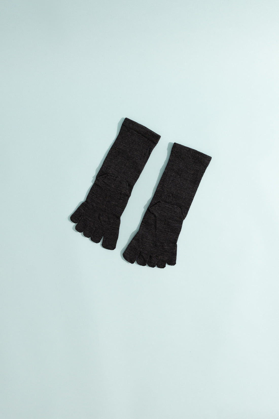 Injinji Wool Liner Toe Socks in Slate, view 2.