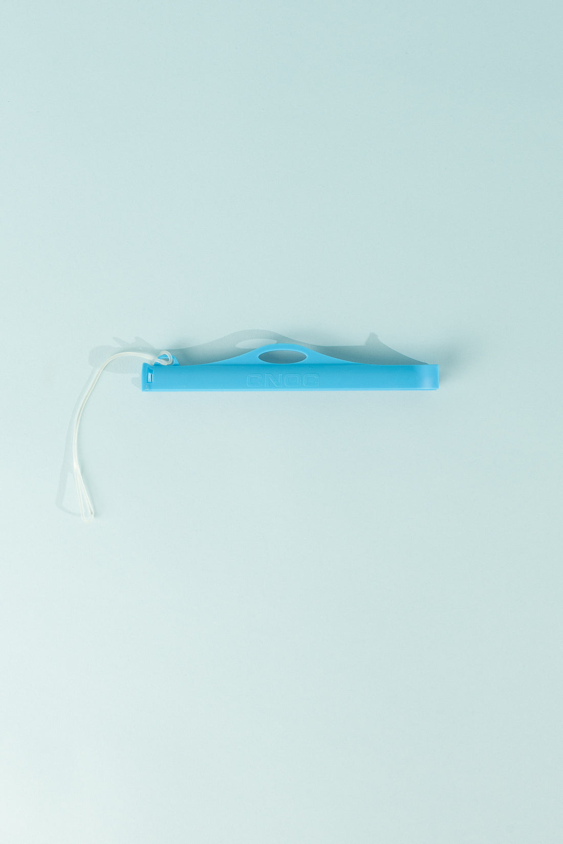 Replacement Tethered Slider in blue with a hang loop for gravity filtering