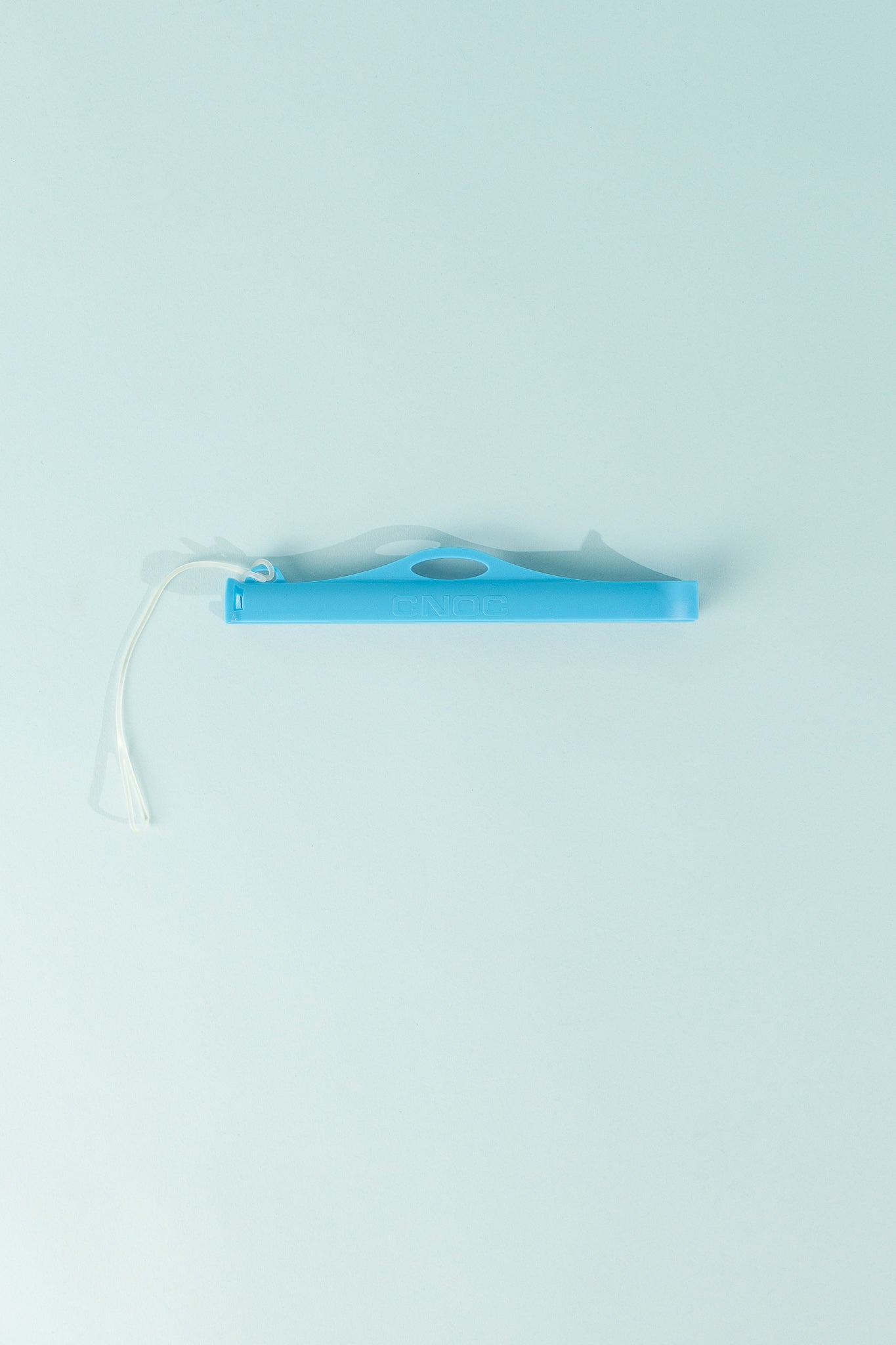 Replacement Tethered Slider in blue with a hang loop for gravity filtering