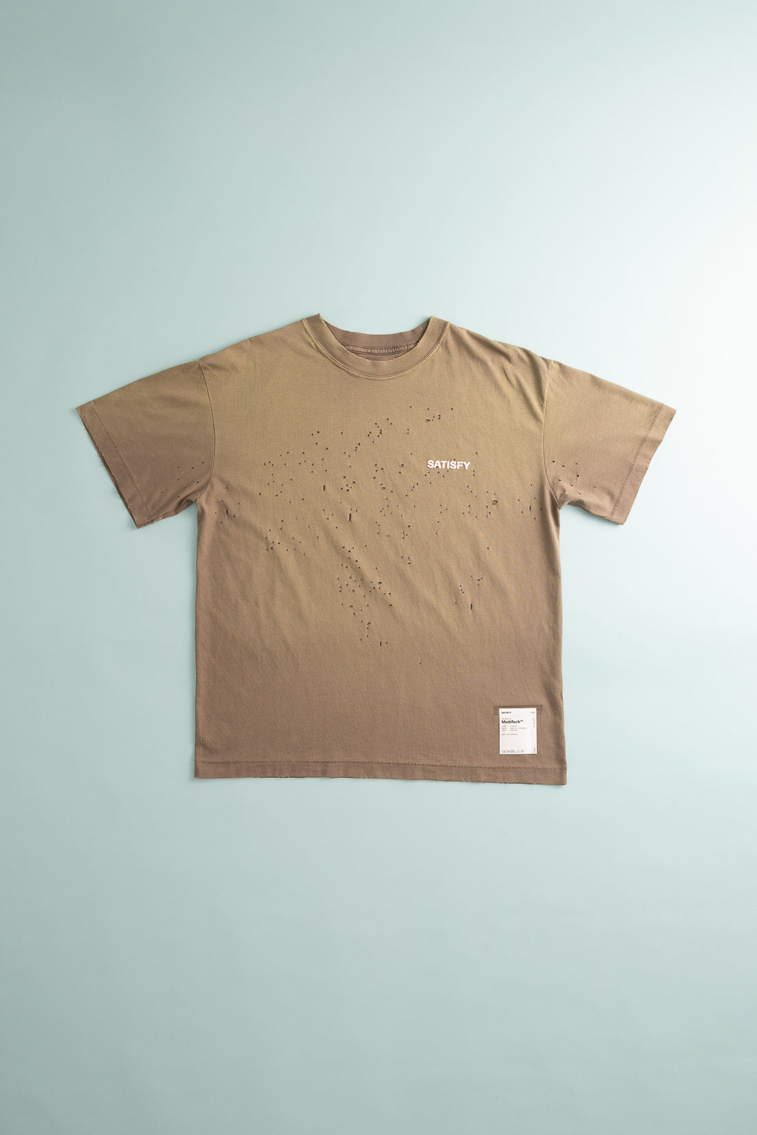 MothTech™ T-Shirt in sun bleached falcon color with ventilation holes for comfort.