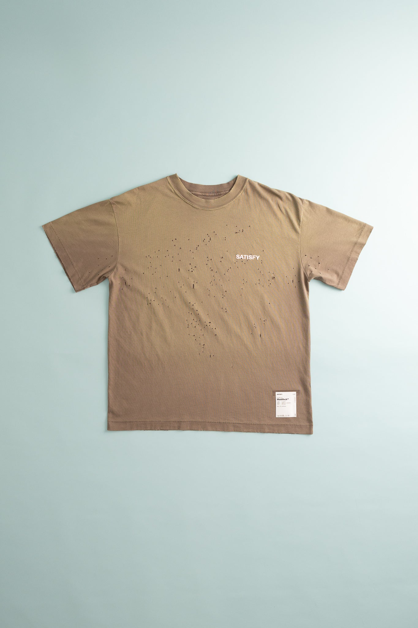 MothTech™ T-Shirt in sun bleached falcon color with ventilation holes for comfort.