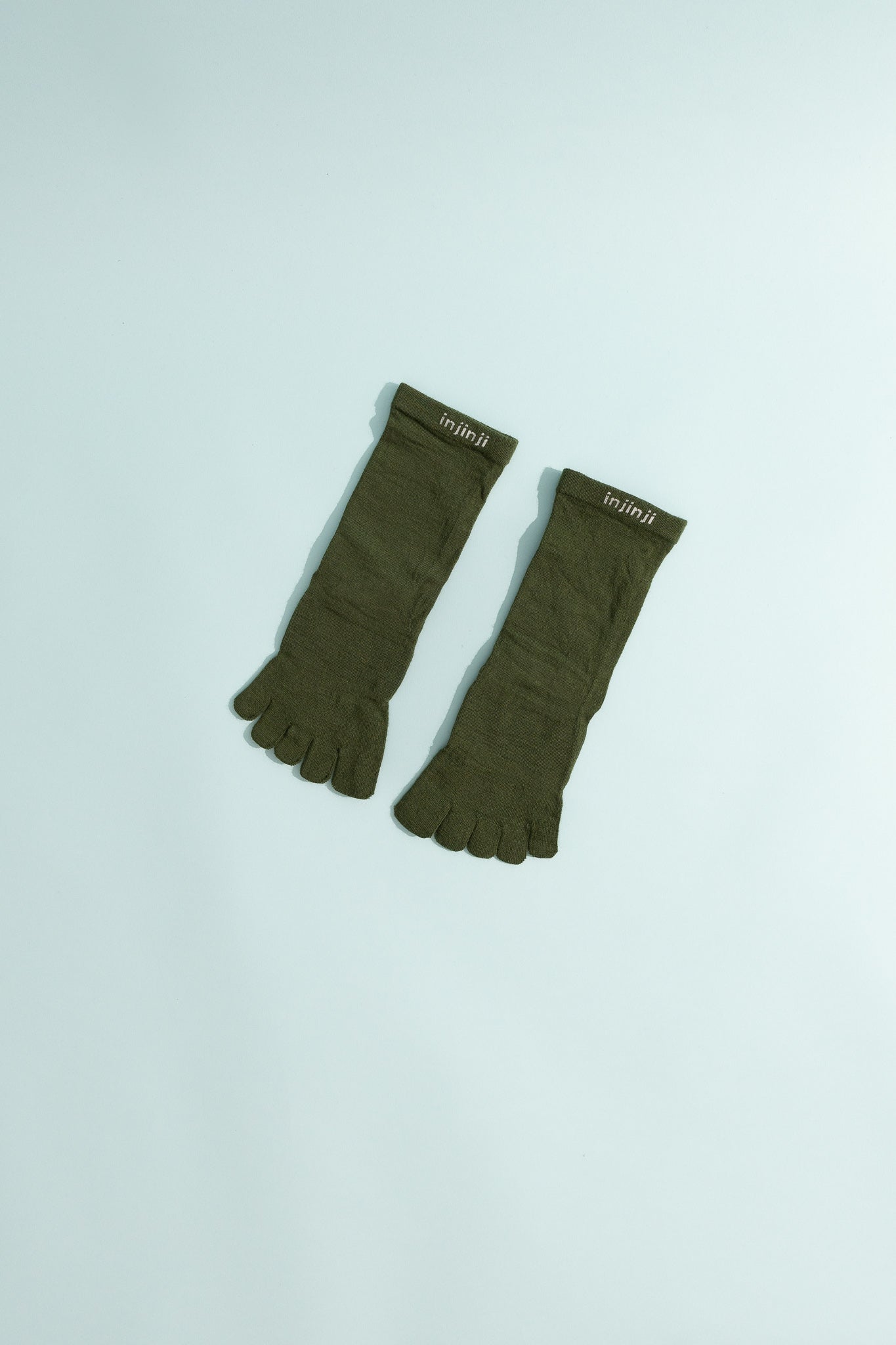 Wool Liner Toe Socks - Forest