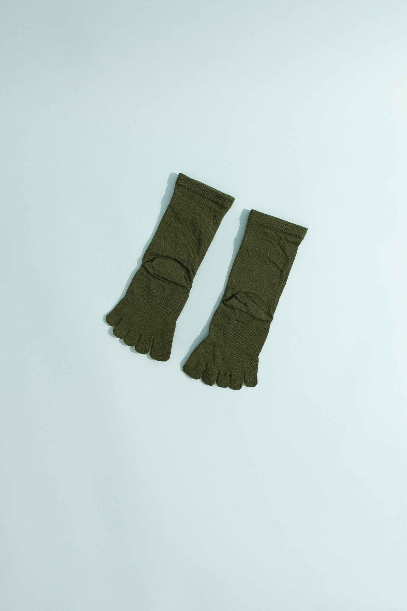 Wool Liner Toe Socks - Forest