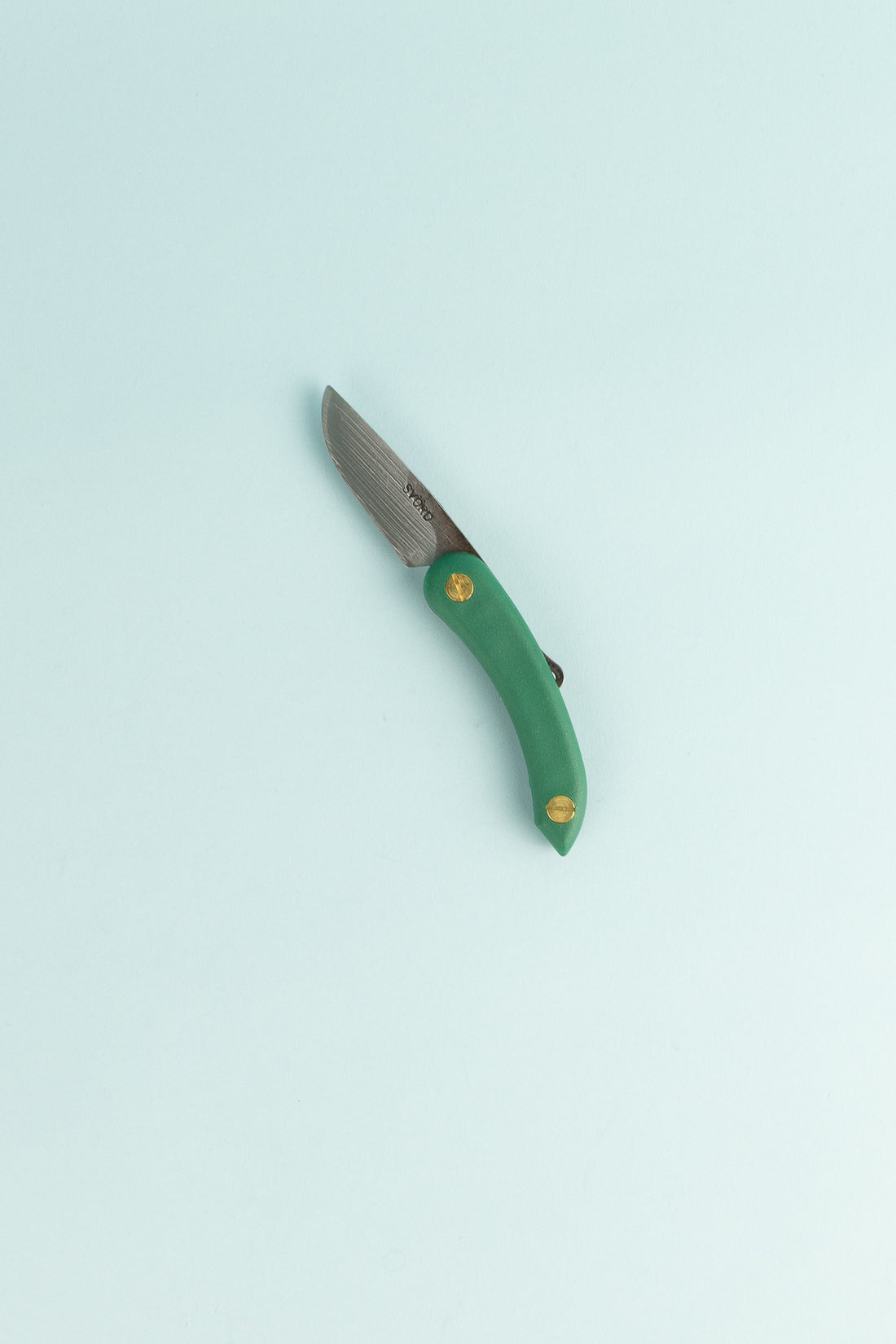 Peasant Knife Mini - Dark Green with high grade carbon steel blade and ergonomic handle