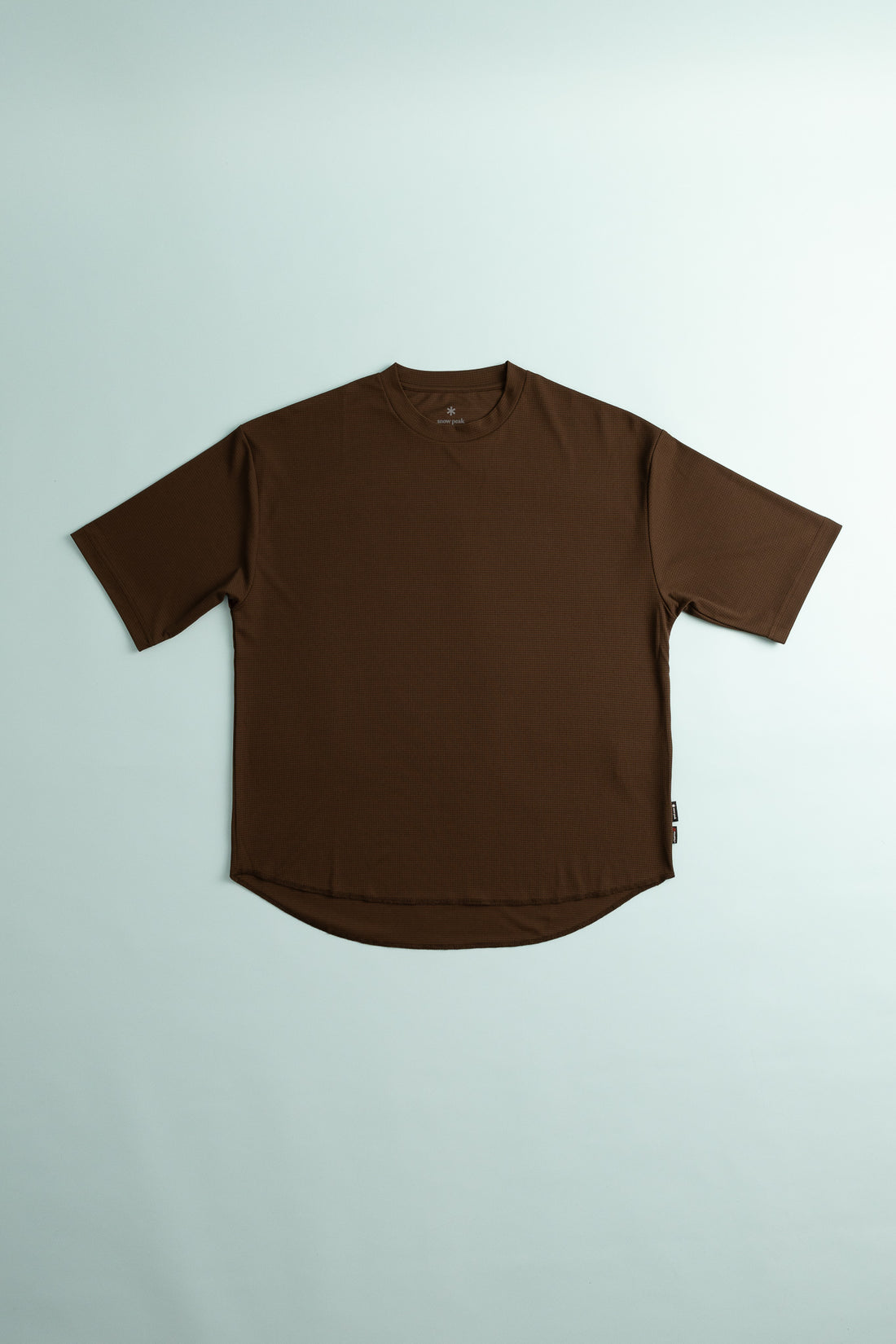 Snow Peak Polartec Power Dry Wide T-Shirt in Brown, view 1.