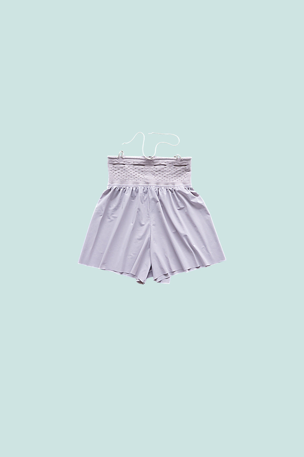 Warp Short Short in Raindrops, flat lay front