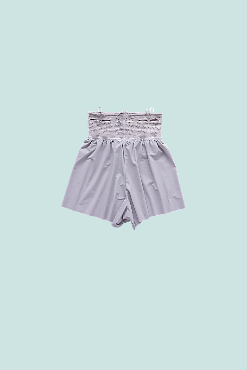 Warp Short Short in Raindrops, flat lay back