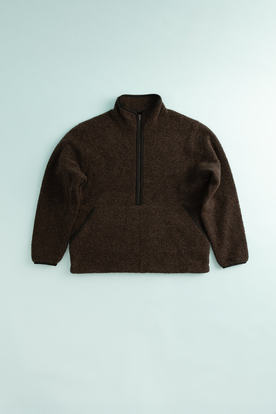 Recycled Wool Boa Pullover - Dark Brown