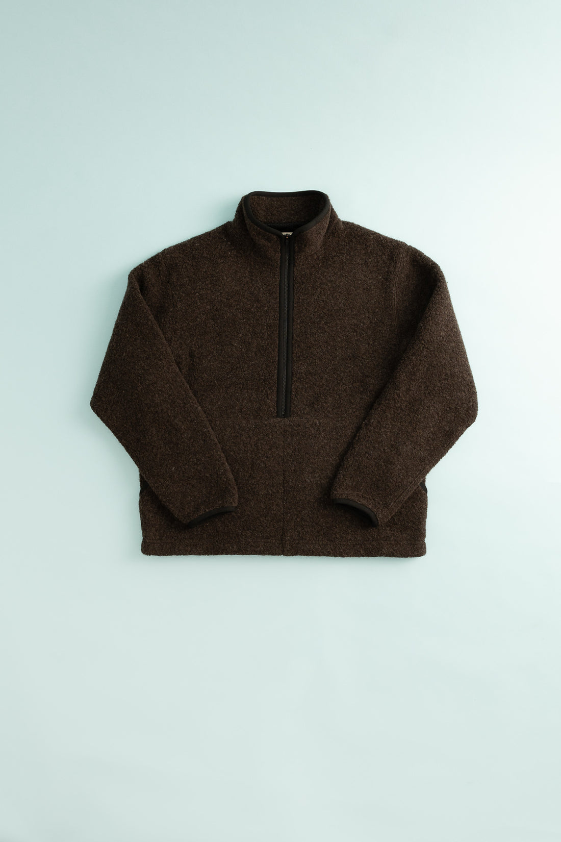 Recycled Wool Boa Pullover - Dark Brown